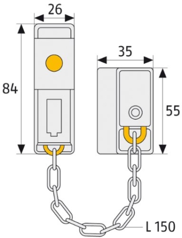 ABUS Türkette abschließbar SK79, silber, 03968 - 3