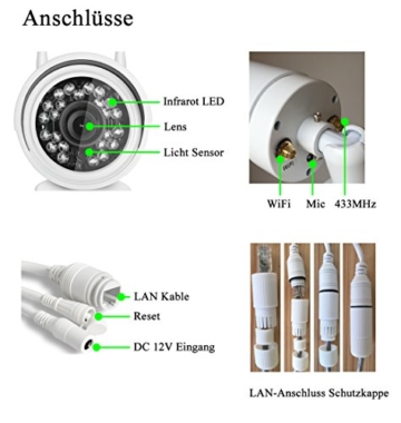 HiKam A7 Wireless IP Kamera HD für Außenbereich IP66 mit deutscher App/Anleitung/Support (Überwachungskamera, Kamera mit WiFi, WLAN Kamera, Outdoor) - 4