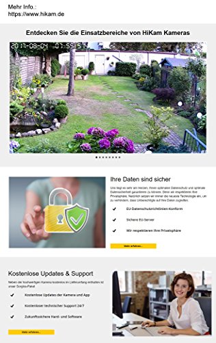 HiKam S6: Die Kamera für ein sicheres Zuhause (Überwachungskamera mit Personendetektion IP Kamera HD mit deutscher App/Anleitung/Support) - 7