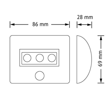 Osram LED Lampe, Nightlux, weiß, batteriebetrieben, integrierter Bewegungsmelder, Dämmerungssensor, IP54, Tageslicht- 7000K - 5