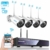 4CH 1080p HD Überwachungskamera CCTV System mit WiFi NVR/WLAN IP Kamera Überwachungskamera Set 4Pcs 1080P Überwachungskamera Aussen WLAN,20m IR Nachtsicht, Bewegung Alarm durch - 1