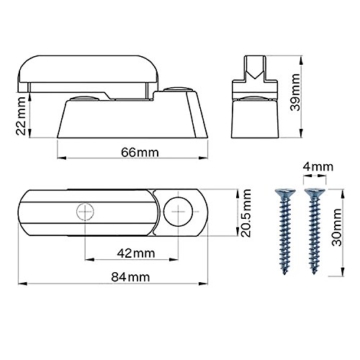 8X Metall Türschloss Fenstersicherung UPVC Türen und Fenster - 6