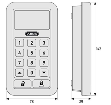 ABUS Funk-Tastatur HomeTec Pro CFT3000S silber 10126 - 5