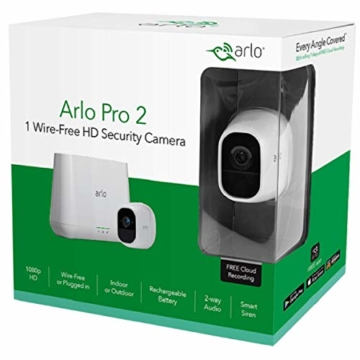 Arlo Pro 2 Smart Home 2 HD-Überwachungskameras & Sicherheitssystem (Funktioniert mit Alexa, 130 Grad Blickwinkel, kabellos, WLAN, Indoor/Outdoor, Nachtsicht, wetterfest, 2-Wege Audio) weiß, VMS4230P - 3