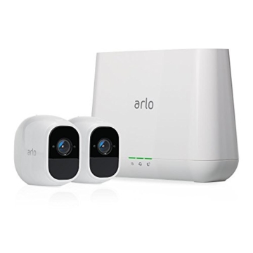 Arlo Pro 2 Smart Home 2 HD-Überwachungskameras & Sicherheitssystem (Funktioniert mit Alexa, 130 Grad Blickwinkel, kabellos, WLAN, Indoor/Outdoor, Nachtsicht, wetterfest, 2-Wege Audio) weiß, VMS4230P - 1