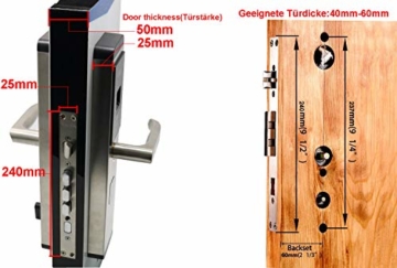 Fingerabdruck Türschloss Digital Codeschloss elektronisch Passwort keyless - 4