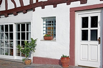 GAH-Alberts 563660 Fenstergitter Secorino Style - Einbruchschutz Gitter ausziehbar für Fenster außen - galvanisch blau verzinkt - 600 x 1000-1500 mm - 5