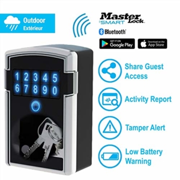 MASTER LOCK Bluetooth Schlüsseltresor - 5441EURD - Die Sichere und Intelligente Schlüsselaufbewahrung - 6