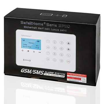 Safe2Home® Funk Alarmanlagen Set SP110 Sabotageschutz Solar Sirene - deutschsprachiges GSM Alarmsystem SMS Alarmierung - Alarmanlagen fürs Haus Büro inkl. Bewegungsmelder - 7