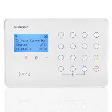 Safe2Home® Funk Alarmanlagen Set SP110 Sabotageschutz Solar Sirene - deutschsprachiges GSM Alarmsystem SMS Alarmierung - Alarmanlagen fürs Haus Büro inkl. Bewegungsmelder - 8