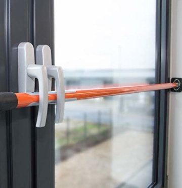 SCHMIDT security tools Sicherungsstange 160 cm - 290 cm Einbruchsicherung für Fenster und Türen Einbruchschutz Fenstersicherung Türsicherung - 4