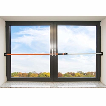 SCHMIDT security tools Sicherungsstange 160 cm - 290 cm Einbruchsicherung für Fenster und Türen Einbruchschutz Fenstersicherung Türsicherung - 7