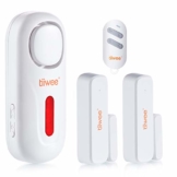 tiiwee Home Alarm System Starter Kit - Alarmanlage mit 2 Fenster oder Tuer Sensoren und 1 Fernbedienung - Erweiterbar - Alarmmodus oder Benachrichtigungsmodus - 1