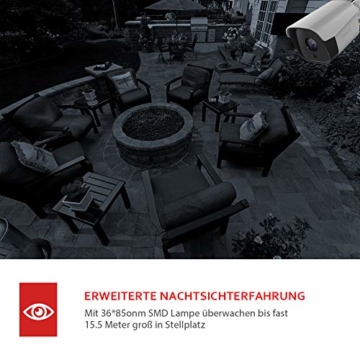 Victure 1080p Überwachungskamera Aussen WLAN IP Kamera wasserdichte Sicherheitskamera CCTV Kamerasystem Mit Zwei Wege Audio Außen Kamera Mit Bewegungserkennung und Infrarot Nachtsicht - 4