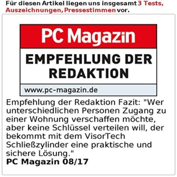 VisorTech Elektronisches Schloss: Elektronischer Tür-Schließzylinder, Transponder-Schlüssel, Zahlen-Code (Elektronisches Türschloss) - 6