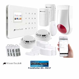 VisorTech Wireless Alarmanlage: Funk-Alarmanlage mit WLAN- & GSM-Anbindung, 17-teiliges Starter-Set (WiFi Alarmanlage) - 1