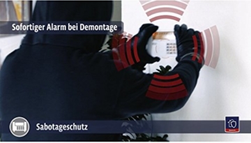 Xavax Alarmanlage Funk fürs Haus FeelSafe (laute 120dB Sirene, komplettes Alarmsystem inkl. Basisstation, Bewegungssensor, 2 Fenster-/Türsensoren und Fernbedienung, Sicherheit, beliebig erweiterbar) - 4